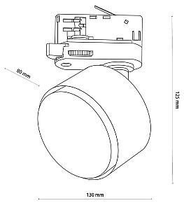 Corp de iluminat directionat LED TK Lighting TRACER GX53 IP20 220 - 240 V