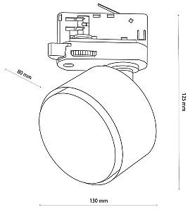 Corp de iluminat directionat LED TK Lighting TRACER GX53 IP20 220 - 240 V
