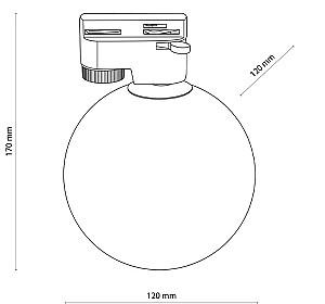 Corp de iluminat directionat LED TK Lighting TRACER GLASS