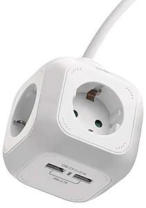 Prelungitor EMOS CUB  4 prize + 2 USB