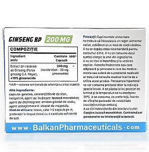 Supliment alimentar Balkan Pharmaceuticals GINSENG BP 30capsule