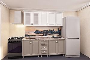 Set mobila bucatarie PS Lena 1.6 m (MDF pelicula) Stejar Polar / Stejar Concordia