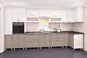 Set mobila bucatarie PS Eco 4.1x0.9 m (MDF pelicula) Stejar Polar / Stejar Concordia