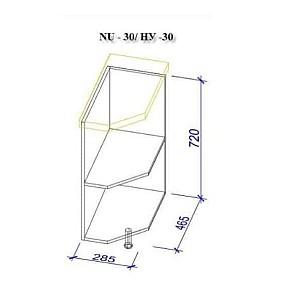 Set mobila bucatarie PS Corner 3.4x1.7 m (MDF pelicula) Stejar Polar