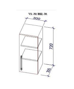 Set mobila bucatarie PS Corner 3.4x1.7 m (MDF pelicula) Stejar Polar