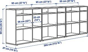 Etajera IKEA Vihals 286x37x90 Gri Inchis