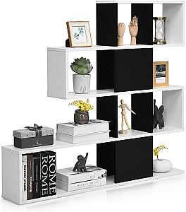 Etajera Costway CB10293DW Negru/Alb