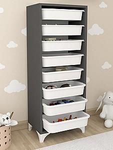 Comoda copii Fabulous cu 8 cosuri Antracit (Gri)