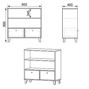 Etajera KompaniT KSH-25 Stejar sonoma (Bej)