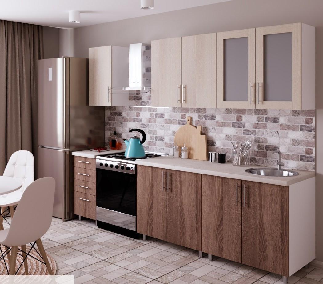 Set mobila bucatarie PS Lena 1.6 m (PAL) Chamonix Deschis / Trufel