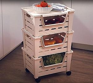 Etajera Tontarelli cu 3 cosuri Eva