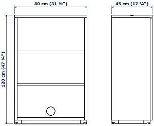 Etajera IKEA Galant 80x120 Alb