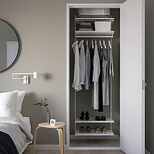 Etajera IKEA Boaxel 1 sectiune/2 polite pentru incaltaminte 62x40x201 Alb