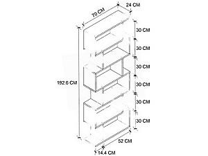 Etajera Fabulous Zigzag 6 Shelves White