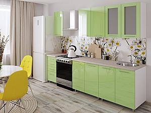Set mobila bucatarie PS Lena 2 m (MDF lucioasa) Verde