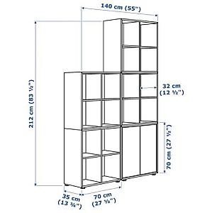 Etajera IKEA Eket White 140x35x212 cm