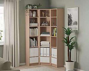 Etajera IKEA Billy oak veneer white 95/95x28x202 cm