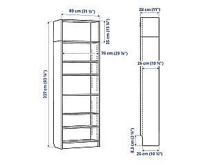 Etajera IKEA Billy oak veneer 80x28x237 cm
