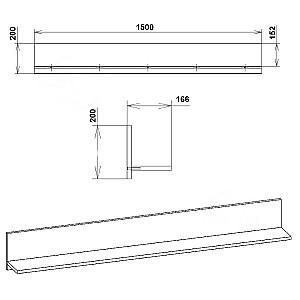 Raft de perete KompaniT P-25 Wenge