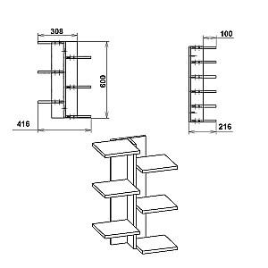 Raft de perete KompaniT P-16 Stejar Sonoma