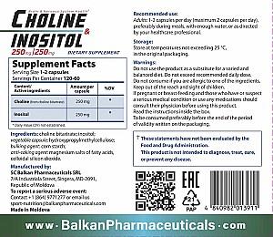 Vitamine Balkan Pharmaceuticals CHOLINE & INOSITOL 120capsule