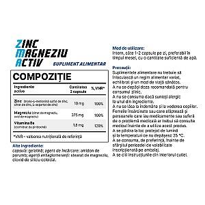 Vitamine Balkan Pharmaceuticals ZINC MAGNESIUM ACTIVE 60tablete