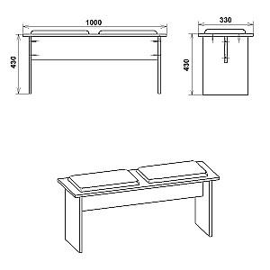 Taburet KompaniT T-8 Stejar Sonoma/Grey