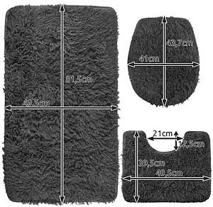 Covoras de baie Ruhhy 24353 (Grey)