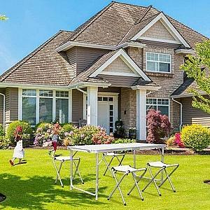 Masa pliabila Ekspand Set camping masa reglabila si 4 scaune 120x60 cm