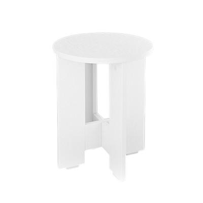 Taburet Fabrik Home Oval Frasin Alb