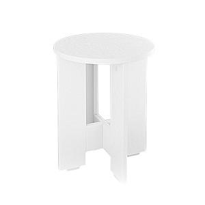 Taburet Fabrik Home Oval Frasin Alb