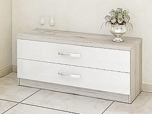 Comoda PS KX-120 (2 sert.) Stejar Cortona / Alb