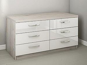 Comoda PS KX-150 (6 sert.) Stejar Cortona / Alb