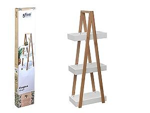 Etajera Five 3 rafturi 30X18X82cm alb