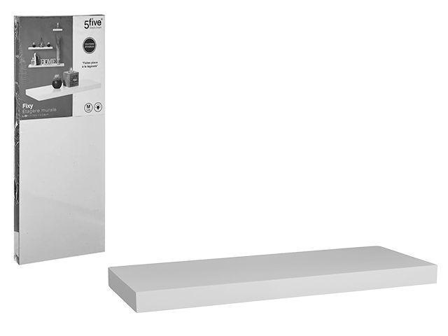 Raft de perete Five Fixy 60X23.5X3.8cm alb MDF