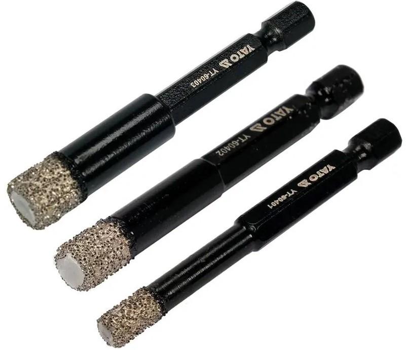  Yato Set de carote 3 buc. 1/4" (6.3 mm)