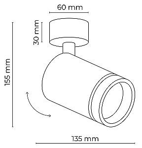 Corp de iluminat directionat LED TK Lighting JET