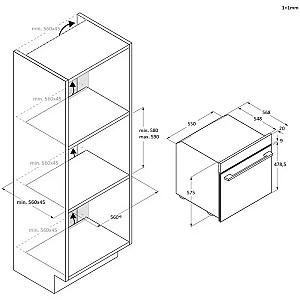 Cuptor electric incorporabil CANDY CA6 N3T1HTB (Negru)