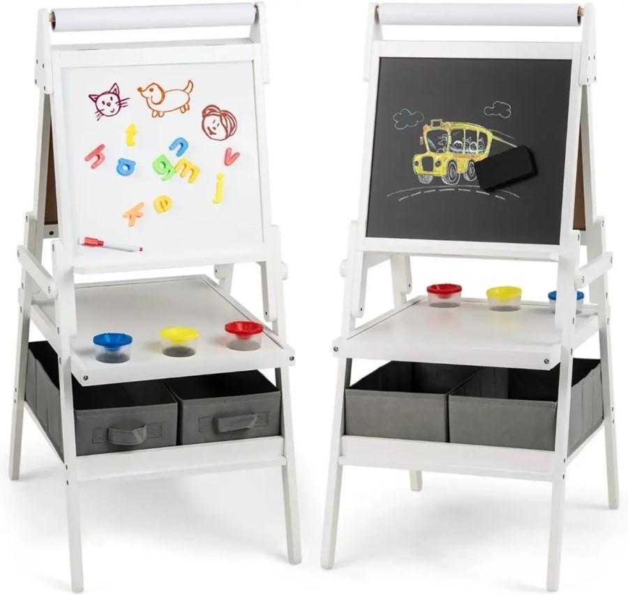 Tabla de scris pentru copii Costway 3in1 TP10261WH (White)