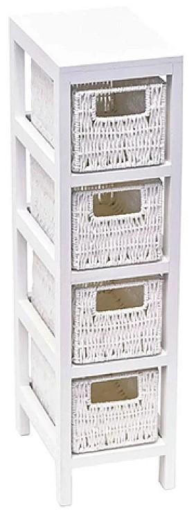 Etajera Tendance 4 rafturi MDF alb