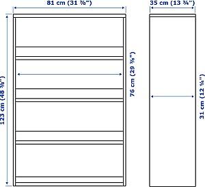 Etajera IKEA Havsta 81x35x123 Gri Bej