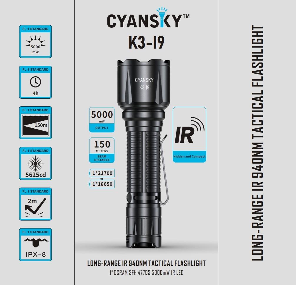 Lanterna Cyansky K3-I9