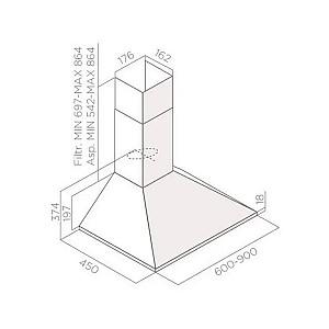 Hota Elica MISSY LX WH/A/60 Alb