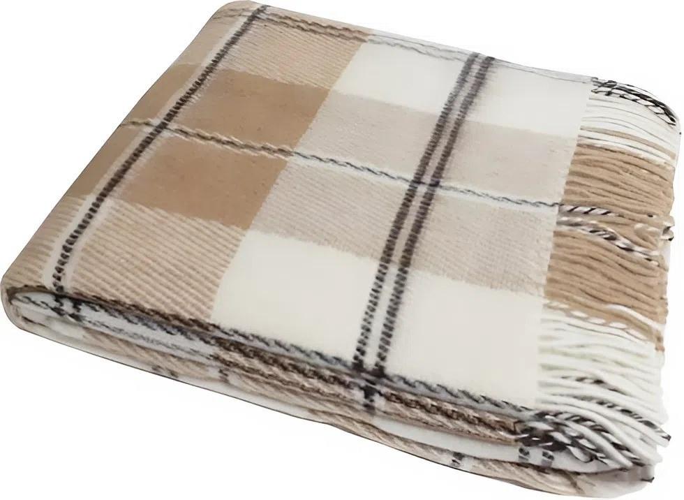 Pled Vladi Elf 140x200 (Lână 70%, Poliester 30%) Alb / Bej