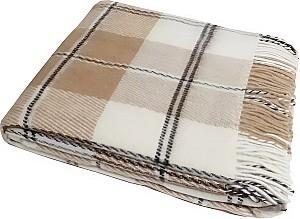 Pled Vladi Elf 140x200 (Lână 70%, Poliester 30%) Alb / Bej