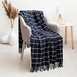 Pled Vladi Palermo 140x200 (Lână 20%, Poliester 40%, Acril 40%) Albastru