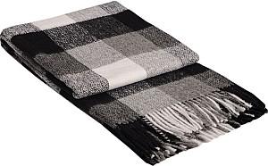 Pled Vladi Palermo 140x200 (Lână 20%, Poliester 40%, Acril 40%) Negru / Gri