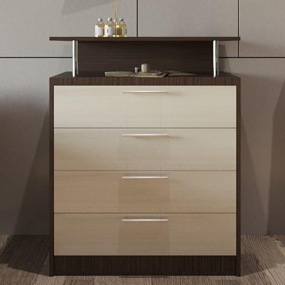 Tumba pentru televizor PS KTV-80 (4 sert.) Wenghe / Chamonix Deschis