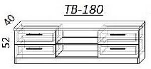 Tumba pentru televizor PS TBY-180 (1.8 m) Gri / Gri Deschis