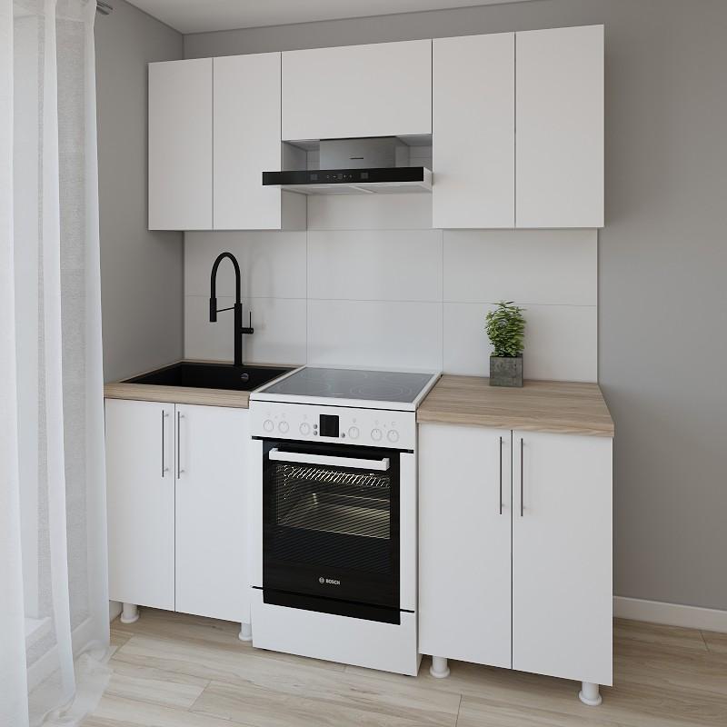 Set mobila bucatarie Smartex K1 180 cm Alb